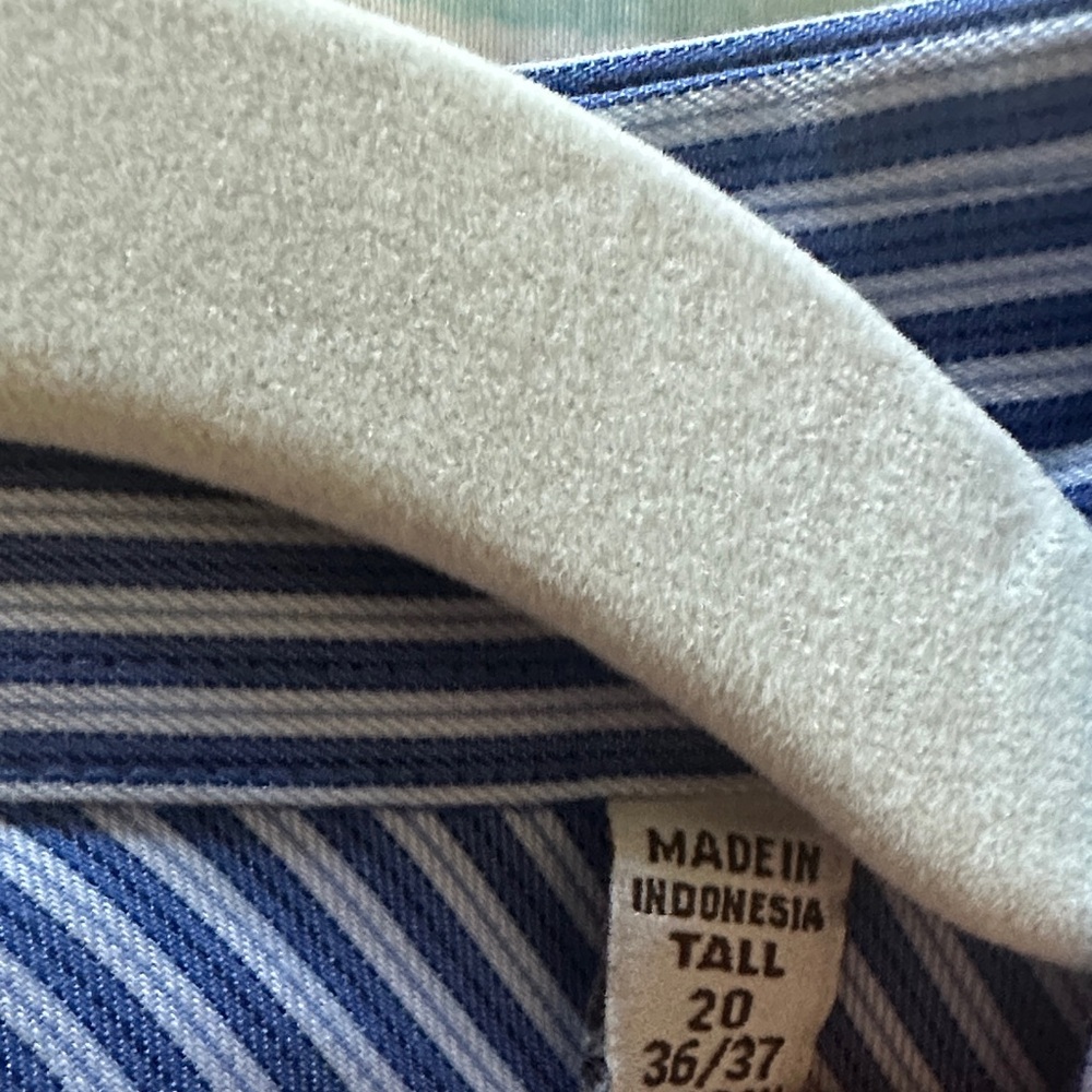 Joseph Abboud Men's Blue and White Striped Shirt